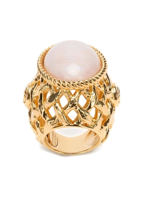 Roberto Cavalli lattice ring - Gold