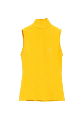 LOEWE logo-detail turtleneck top - Yellow