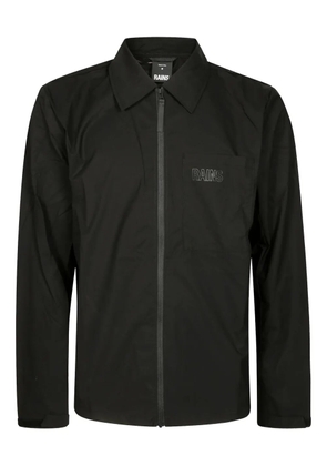 Rains logo-detail shirt jacket - Black