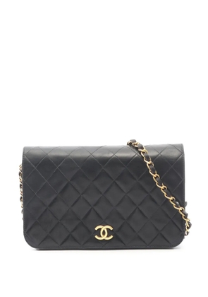 CHANEL Pre-Owned 1996-1997 CC Quilted Lambskin Full Flap crossbody bag - Black
