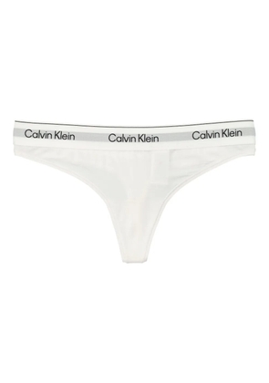 Calvin Klein logo-band thong - White