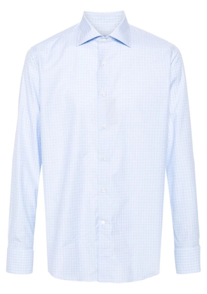 Canali check-pattern shirt - Blue