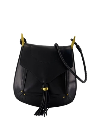 ISABEL MARANT Anahi tassel-embellished calfskin crossbody bag - Black