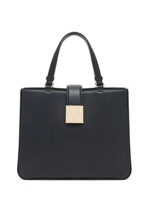 Armani Exchange logo-plaque tote bag - Black