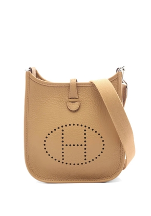 Hermès Pre-Owned 2025 perforated leather shoulder bag - Neutrals