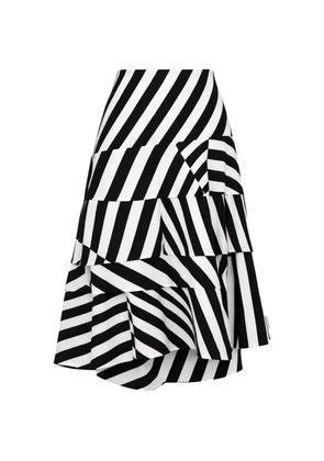 Gloria Coelho striped tiered skirt - Black