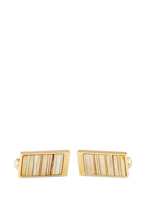 Paul Smith striped rectangular cufflinks - Gold