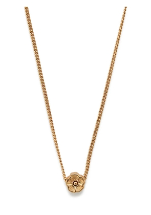 Coach flower-pendant necklace - Gold