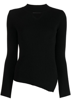 J Koo ribbed-knit cut-out sweater - Black