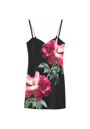 alice + olivia floral-print mini dress - Black