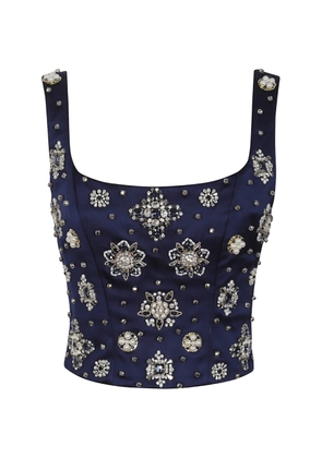 alice + olivia embellished corset - Blue