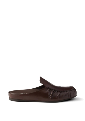 Prada leather mules - Brown