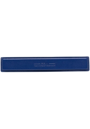 FPM Milano logo-debossed leather handle - Blue