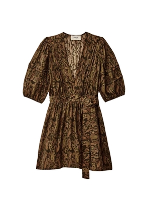 Ba&Sh Theodora paisley-print mini dress - Brown