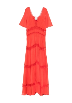 Forte Forte lace V-neck maxi dress - Red