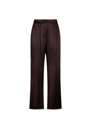 LIU JO slit-satin trousers - Brown