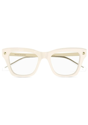 Alexander McQueen Eyewear square frame glasses - White