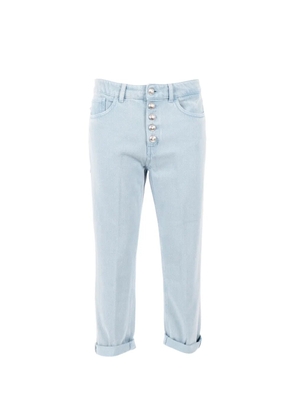 DONDUP KIDS button cropped jeans - Blue