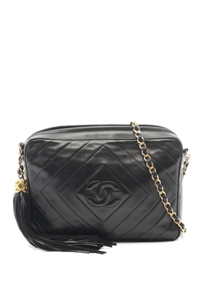 CHANEL Pre-Owned 1991-1994 diamond stitch chain cross body bag - Black