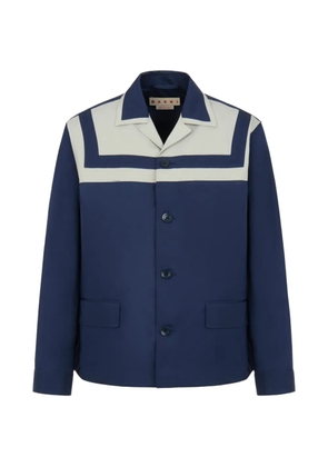 Marni stripe yoke cuban blazer - Blue