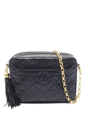 CHANEL Pre-Owned 1990s matelasse chain-strap shoulder bag - Black