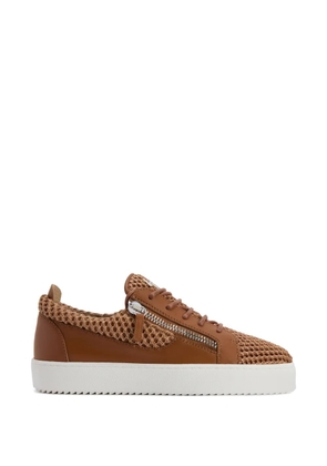 Giuseppe Zanotti crochet tonal frankie sneakers - Brown
