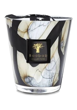 Baobab marble-print scented candle - Black