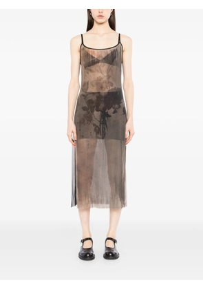 IA LONDON floral-print sleeveless dress - Brown