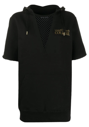 Versace Jeans Couture mesh panel hoodie - Black