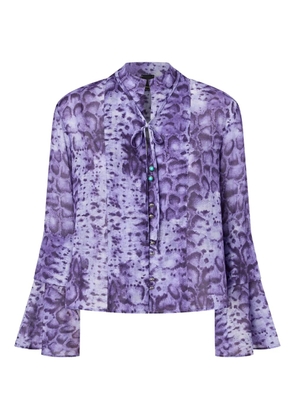 PINKO snake-print flared blouse - Purple
