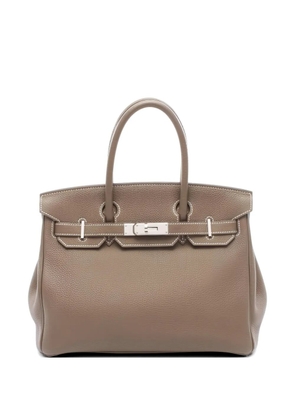 Hermès Pre-Owned 2014 30 Birkin Etoupe leather tote bag - Brown