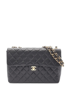 CHANEL Pre-Owned 2002-2003 Decamatlassé 30 leather shoulder bag - Black