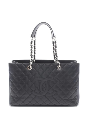 CHANEL Pre-Owned 2012 Grand Shopping quilted chain-strap tote bag - Black