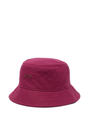 Arte Antwerp logo-detail bucket hat - Purple