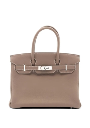 Hermès Pre-Owned 2019 30 Birkin leather tote bag - Neutrals