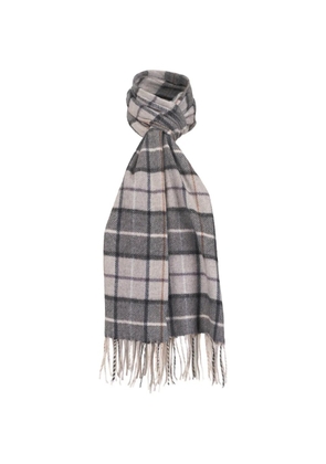 Chelsey Imports plaid fringed scarf - Grey