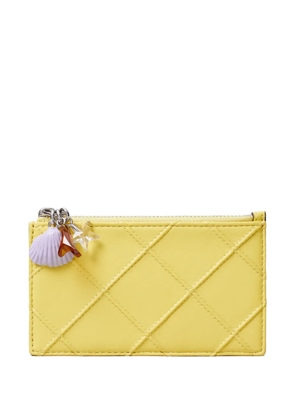 Tory Burch Fleming charm zip card case - Yellow