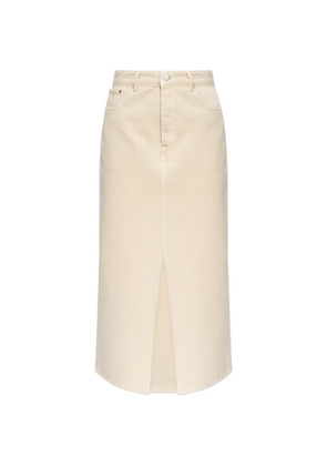 By Malene Birger Phoenix front-slit midi skirt - Neutrals