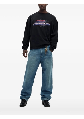 Willy Chavarria Crisis Counseling long-sleeve T-shirt - Black