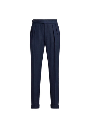 Ralph Lauren Purple Label Byron pleated trousers - Blue