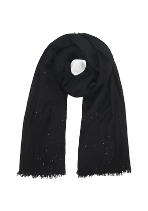 Faliero Sarti sequin fringed scarf - Black