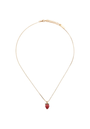 Saint Laurent strawberry-pendant necklace - Gold