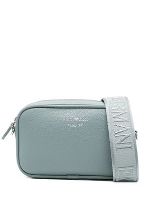 Emporio Armani mini logo-strap shoulder bag - Blue