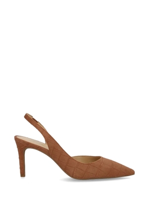 Michael Michael Kors Alina Flex slingback heeled leather pumps - Brown