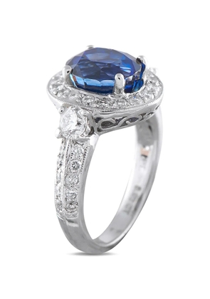 LB Exclusive diamond and sapphire cocktail ring - Silver