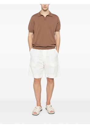 Tagliatore Keith collared T-shirt - Brown