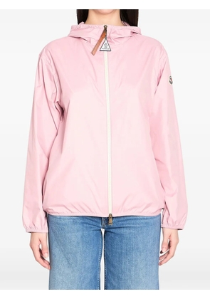 Moncler hooded logo-patch jacket - Pink