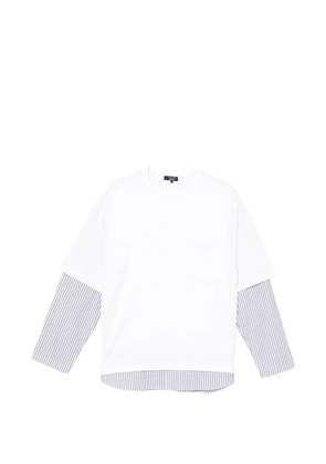 Comme des Garçons Homme striped-sleeve T-shirt - White