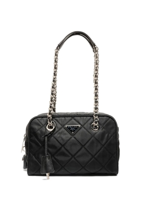 Prada Pre-Owned 2015 quilting chain shoulder bag - Black