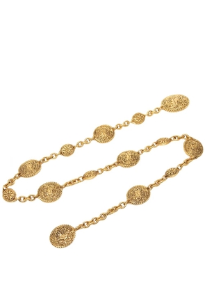 CHANEL Pre-Owned 1970-1980 Gold Plated Equestrian Medallion Chain belt